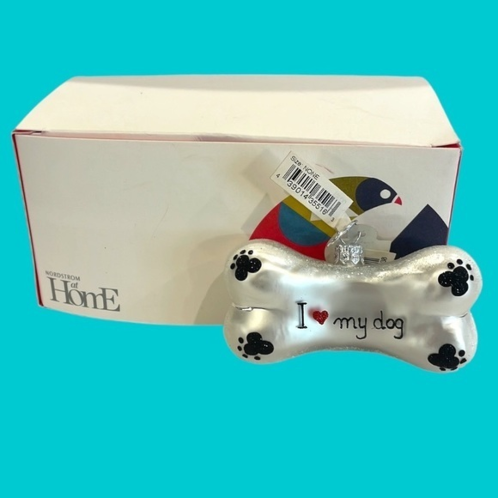 NWT NORDSTROM I Love my dog Bone‎ Ornament